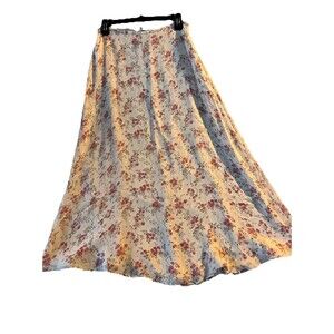 Lauren Ralph Lauren Skirt Size 10 Floral Cottagecore Maxi A-Line Boho EUC